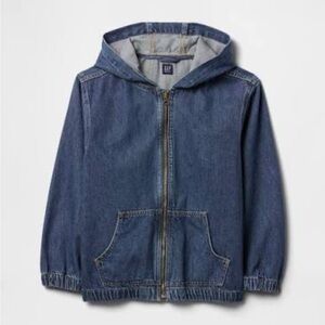 GAP Kids NWT Denim Hoodie Jacket, Medium Wash, Small